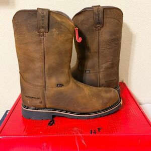 Justin Drywall Men's‎ 10" Round Steel Toe Work Boots Whiskey Brown 14 EE Leather